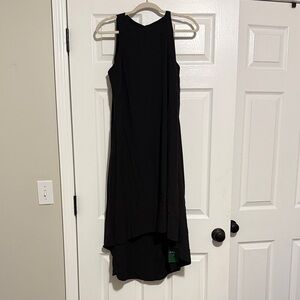 HALARA Black High-Low Sleeveless Dress